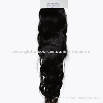 18-Inch Color 1B#, Natural wave Brazilian Remy, Hair Weaving
